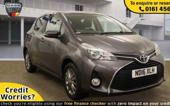 Used 2016 GREY TOYOTA YARIS Hatchback 1.3 VVT-I ICON 5d 99 BHP (reg. 2016-06-23) for sale in Wilmslow