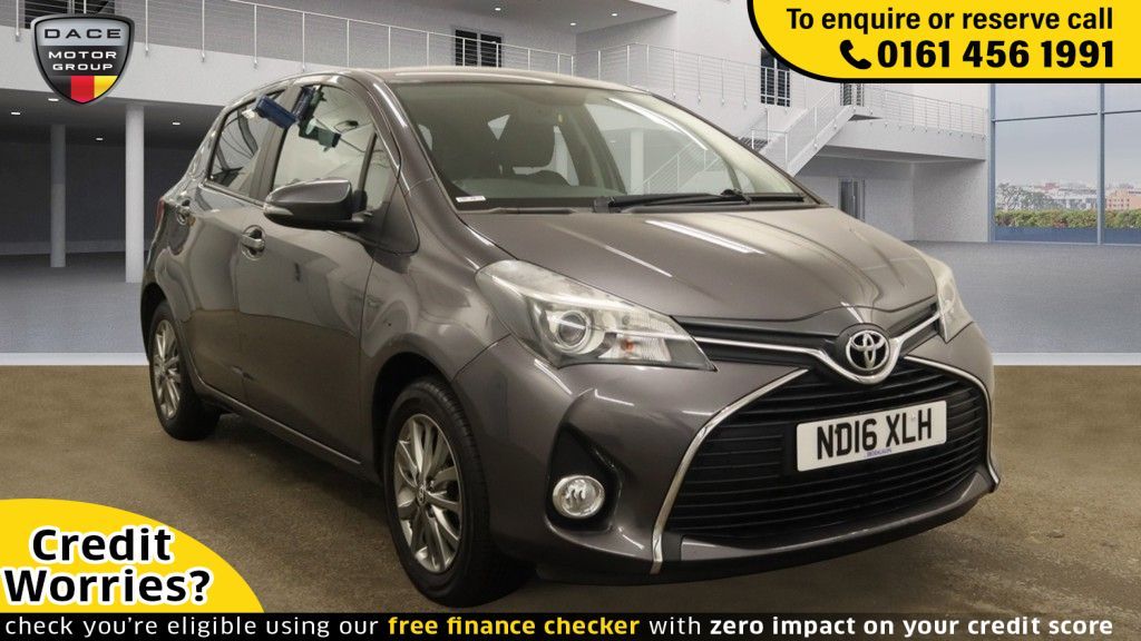 Used 2016 GREY TOYOTA YARIS Hatchback 1.3 VVT-I ICON 5d 99 BHP (reg. 2016-06-23) for sale in Wilmslow