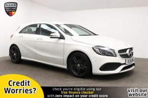 Used 2016 WHITE MERCEDES-BENZ A-CLASS Hatchback 1.6 A 200 AMG LINE PREMIUM 5d AUTO 154 BHP (reg. 2016-05-30) for sale in Manchester