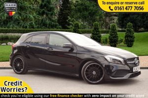Used 2017 BLACK MERCEDES-BENZ A-CLASS Hatchback 2.1 A 200 D AMG LINE PREMIUM 5d AUTO 134 BHP (reg. 2017-12-27) for sale in Stockport