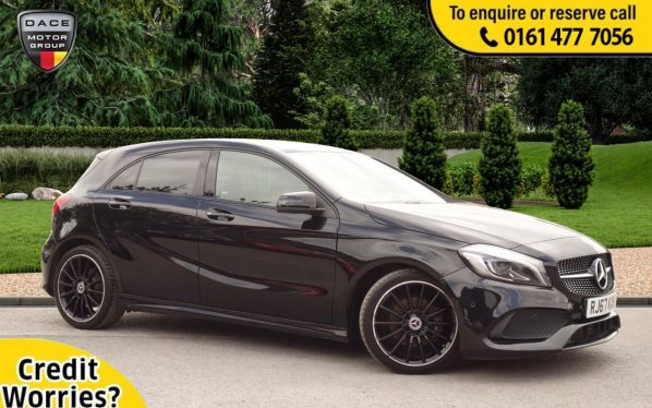 Used 2017 BLACK MERCEDES-BENZ A-CLASS Hatchback 2.1 A 200 D AMG LINE PREMIUM 5d AUTO 134 BHP (reg. 2017-12-27) for sale in Stockport