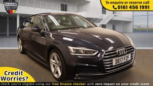 Used 2017 BLUE AUDI A5 Hatchback 2.0 SPORTBACK TDI S LINE 5d AUTO 188 BHP (reg. 2017-04-25) for sale in Wilmslow