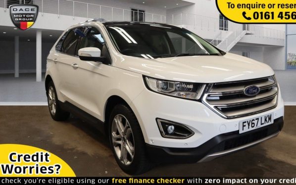 Used 2017 WHITE FORD EDGE 4x4 2.0 TITANIUM TDCI 5d AUTO 207 BHP (reg. 2017-09-29) for sale in Wilmslow