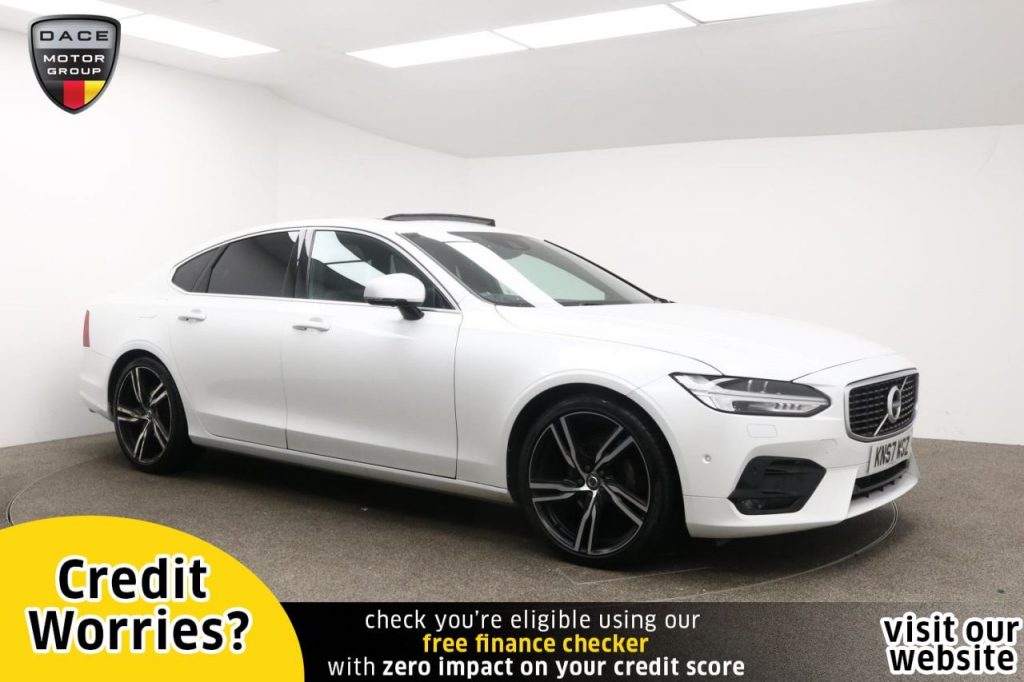 Used 2017 WHITE VOLVO S90 Saloon 2.0 D4 R-DESIGN PRO 4d AUTO 188 BHP (reg. 2017-10-27) for sale in Manchester