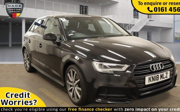 Used 2018 BLACK AUDI A3 Hatchback 1.5 TFSI BLACK EDITION 5d AUTO 148 BHP (reg. 2018-03-23) for sale in Wilmslow