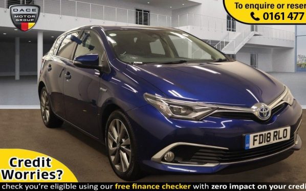 Used 2018 BLUE TOYOTA AURIS Hatchback 1.8 VVT-I EXCEL 5d AUTO 135 BHP (reg. 2018-05-31) for sale in Stockport
