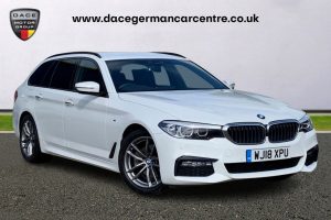 Used 2018 WHITE BMW 5 SERIES Estate 2.0 520D M SPORT TOURING 5DR AUTO 188 BHP (reg. 2018-03-29) for sale in Altrincham
