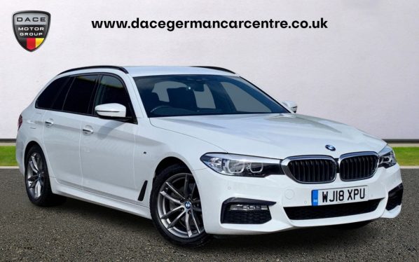 Used 2018 WHITE BMW 5 SERIES Estate 2.0 520D M SPORT TOURING 5DR AUTO 188 BHP (reg. 2018-03-29) for sale in Altrincham