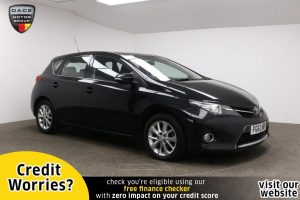 Used 2013 BLACK TOYOTA AURIS Hatchback 1.6 ICON VALVEMATIC 5d 130 BHP (reg. 2013-12-24) for sale in Manchester