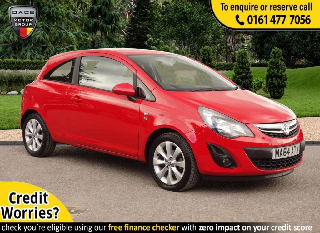 Used 2014 RED VAUXHALL CORSA Hatchback 1.0 EXCITE AC ECOFLEX 3d 64 BHP (reg. 2014-09-17) for sale in Stockport