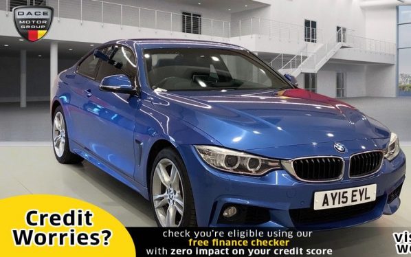 Used 2015 BLUE BMW 4 SERIES Coupe 3.0 435D XDRIVE M SPORT 2d AUTO 309 BHP (reg. 2015-06-05) for sale in Manchester