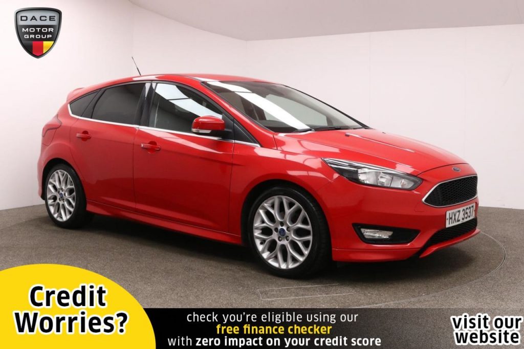 Used 2015 RED FORD FOCUS Hatchback 1.0 ZETEC S 5d 124 BHP (reg. 2015-03-27) for sale in Manchester