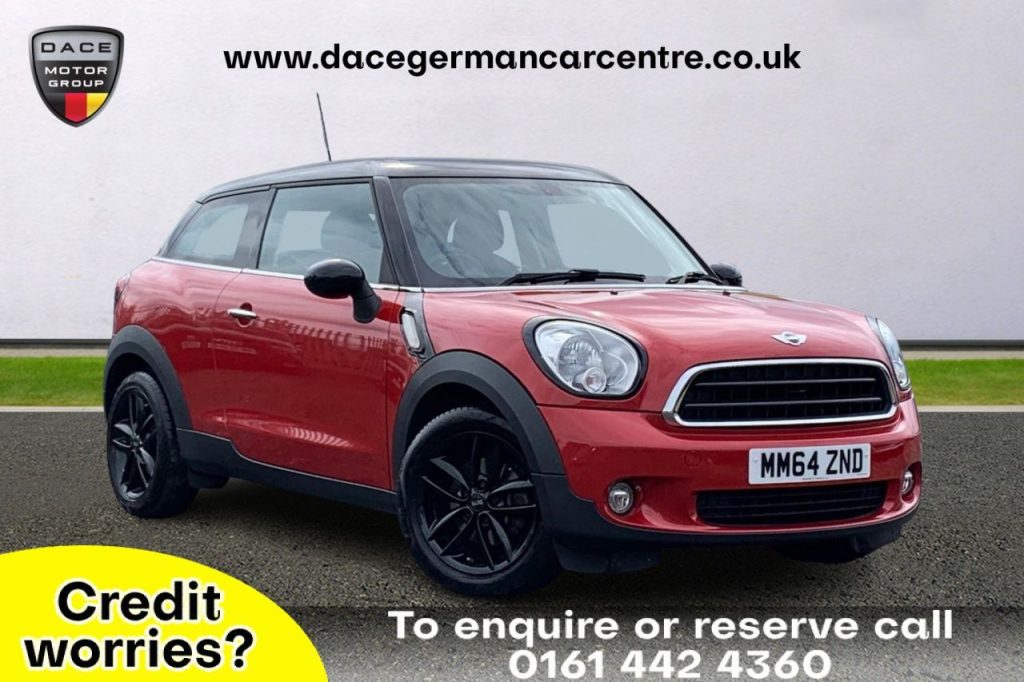Used 2015 RED MINI PACEMAN Coupe 1.6 COOPER 3DR 122 BHP (reg. 2015-01-29) for sale in Altrincham