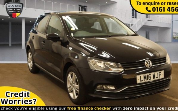 Used 2016 BLACK VOLKSWAGEN POLO Hatchback 1.2 MATCH TSI DSG 5d AUTO 89 BHP (reg. 2016-05-06) for sale in Wilmslow