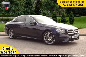 Used 2016 BLUE MERCEDES-BENZ E-CLASS Saloon 2.0 E 220 D AMG LINE 4d AUTO 192 BHP (reg. 2016-06-08) for sale in Stockport
