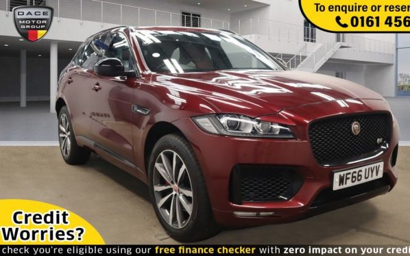 Used 2016 RED JAGUAR F-PACE Estate 3.0 V6 S AWD 5d AUTO 296 BHP (reg. 2016-11-03) for sale in Wilmslow