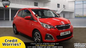 Used 2016 RED PEUGEOT 108 Hatchback 1.2 PURETECH ALLURE 3d 82 BHP (reg. 2016-11-24) for sale in Manchester