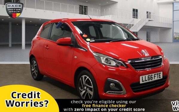 Used 2016 RED PEUGEOT 108 Hatchback 1.2 PURETECH ALLURE 3d 82 BHP (reg. 2016-11-24) for sale in Manchester