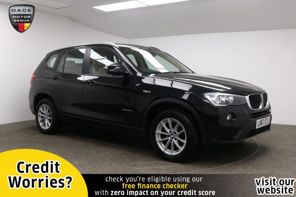 Used 2017 BLACK BMW X3 Estate 2.0 XDRIVE20D SE 5d AUTO 188 BHP (reg. 2017-09-29) for sale in Manchester