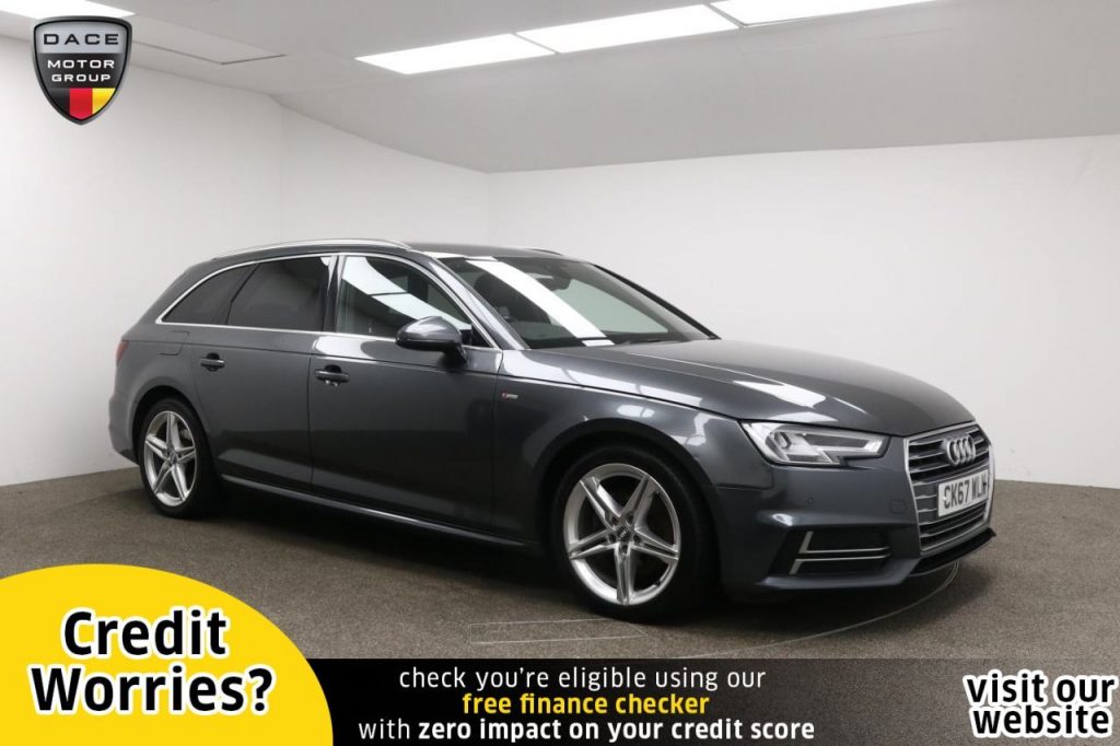 Used 2017 GREY AUDI A4 Estate 2.0 AVANT TDI S LINE 5d AUTO 148 BHP (reg. 2017-12-12) for sale in Manchester