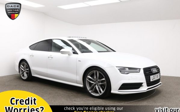 Used 2017 WHITE AUDI A7 Hatchback 3.0 SPORTBACK TDI QUATTRO S LINE 5d AUTO 268 BHP (reg. 2017-03-31) for sale in Manchester