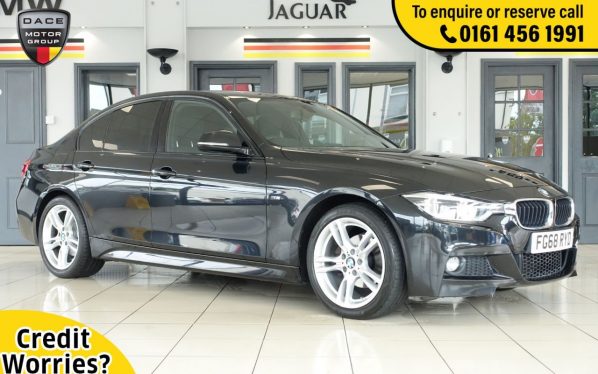 Used 2018 BLACK BMW 3 SERIES Saloon 2.0 320I M SPORT 4d AUTO 181 BHP (reg. 2018-09-28) for sale in Wilmslow