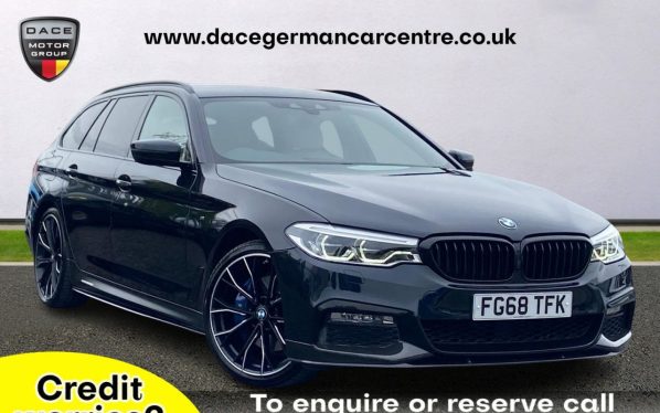 Used 2018 BLACK BMW 5 SERIES Estate 3.0 530D M SPORT TOURING 5DR 261 BHP (reg. 2018-10-09) for sale in Altrincham