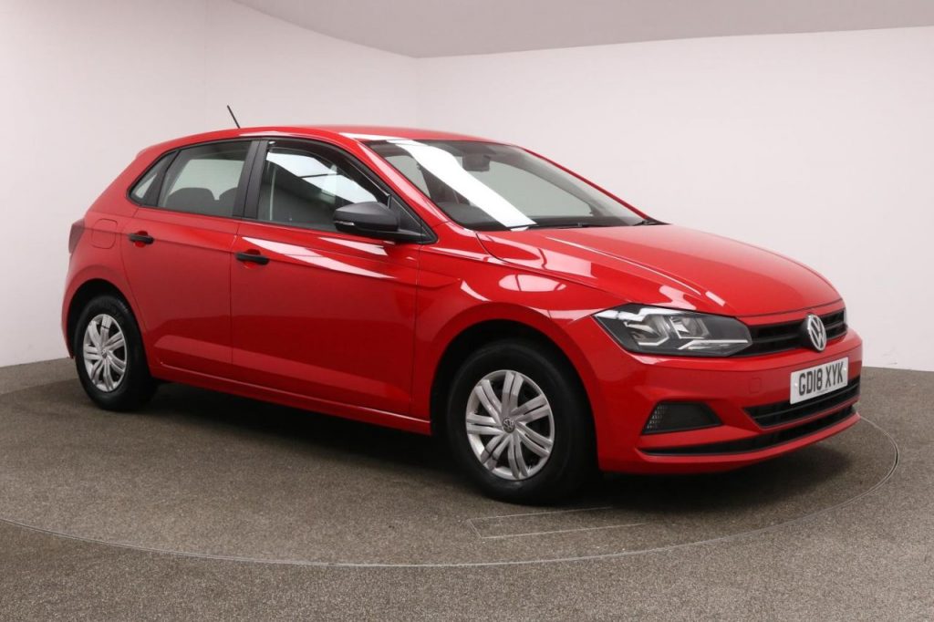 Used 2018 RED VOLKSWAGEN POLO Hatchback 1.0 S 5d 65 BHP (reg. 2018-06-14) for sale in Manchester