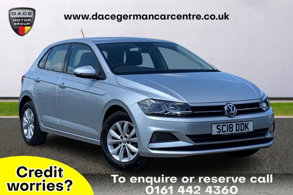 Used 2018 SILVER VOLKSWAGEN POLO Hatchback 1.0 SE TSI 5DR 94 BHP (reg. 2018-08-17) for sale in Altrincham
