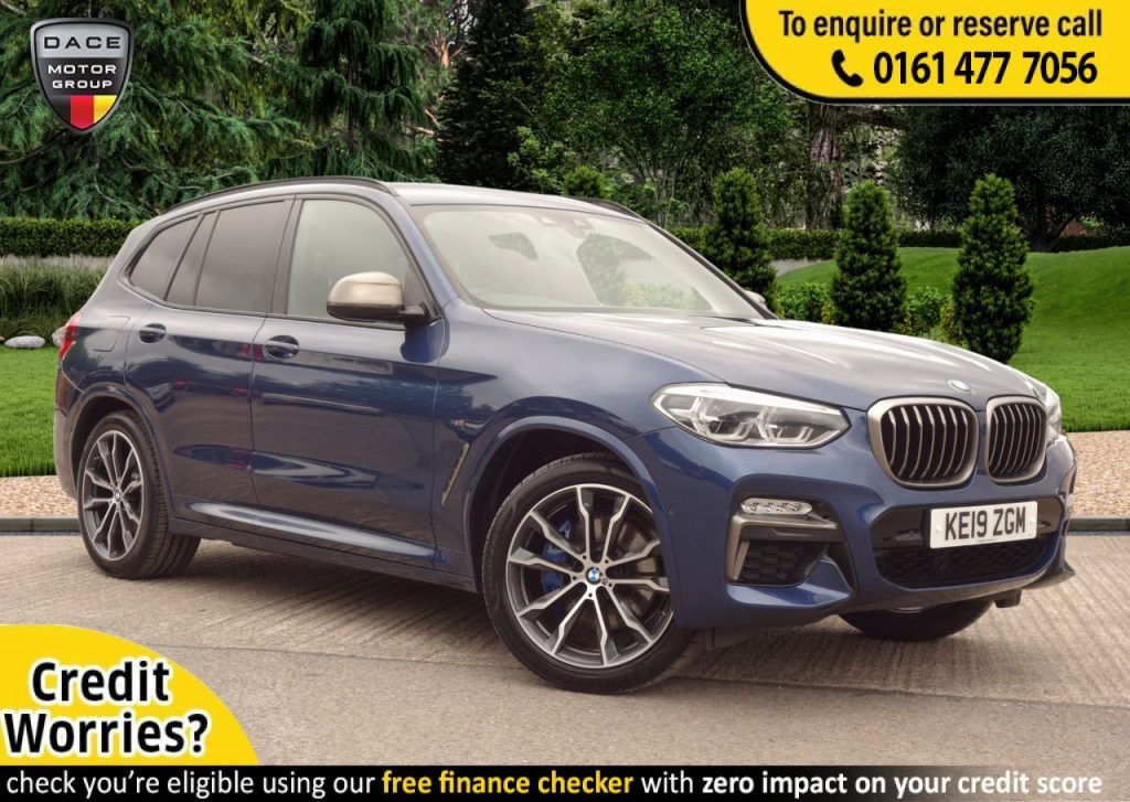 Used 2019 BLUE BMW X3 SUV 3.0 M40D 5d AUTO 261 BHP (reg. 2019-06-14) for sale in Stockport