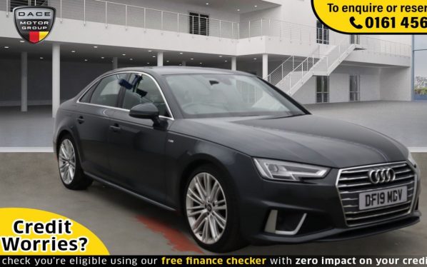 Used 2019 GREY AUDI A4 Saloon 2.0 TDI S LINE 4d AUTO 148 BHP (reg. 2019-04-29) for sale in Wilmslow