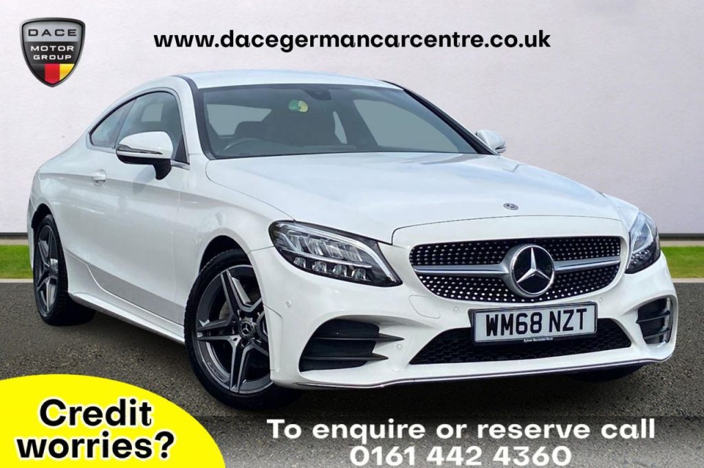 Used 2019 WHITE MERCEDES-BENZ C-CLASS Coupe 2.0 C 220 D AMG LINE 2d AUTO 192 BHP (reg. 2019-01-04) for sale in Altrincham