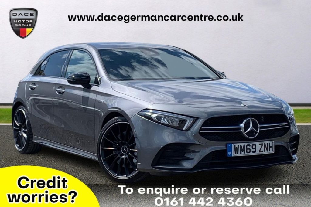 Used 2020 GREY MERCEDES-BENZ A-CLASS Hatchback 2.0 AMG A 35 4MATIC 5DR AUTO 302 BHP (reg. 2020-01-31) for sale in Altrincham