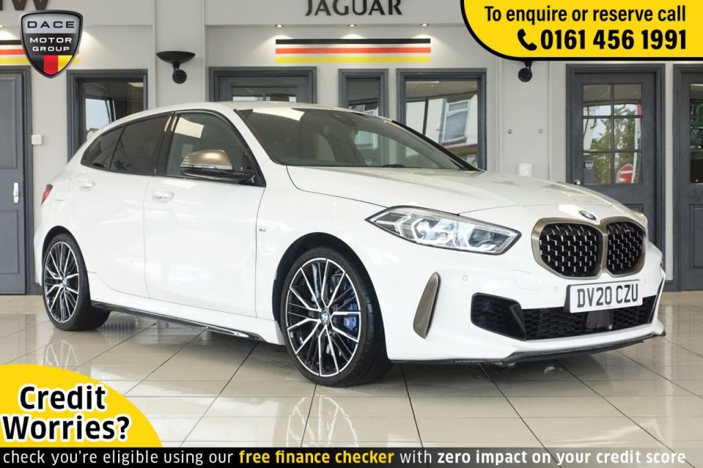 Used 2020 WHITE BMW M135I Hatchback 2.0 M135I XDRIVE 5d AUTO 302 BHP (reg. 2020-06-08) for sale in Wilmslow