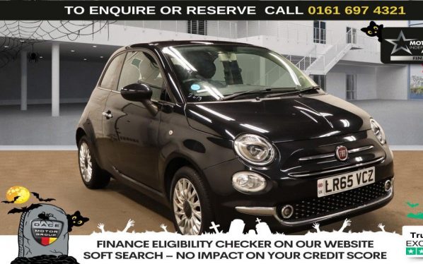 Used 2015 BLACK FIAT 500 Hatchback 1.2 Lounge Hatchback 3dr Petrol Dualogic Euro 6 (s/s) (69 bhp) (reg. 2015-10-19) for sale in Manchester
