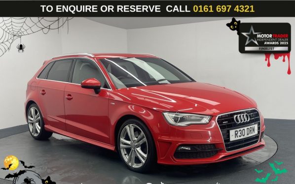 Used 2015 RED AUDI A3 Hatchback 2.0 TDI S line Sportback 5dr Diesel S Tronic quattro Euro 6 (s/s) (184 ps) (reg. 2015-12-28) for sale in Manchester