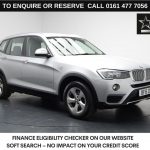 Used 2015 SILVER BMW X3 SUV 3.0 30d SE SUV 5dr Diesel Auto xDrive Euro 6 (s/s) (258 ps) (reg. 2015-03-12) for sale in Stockport