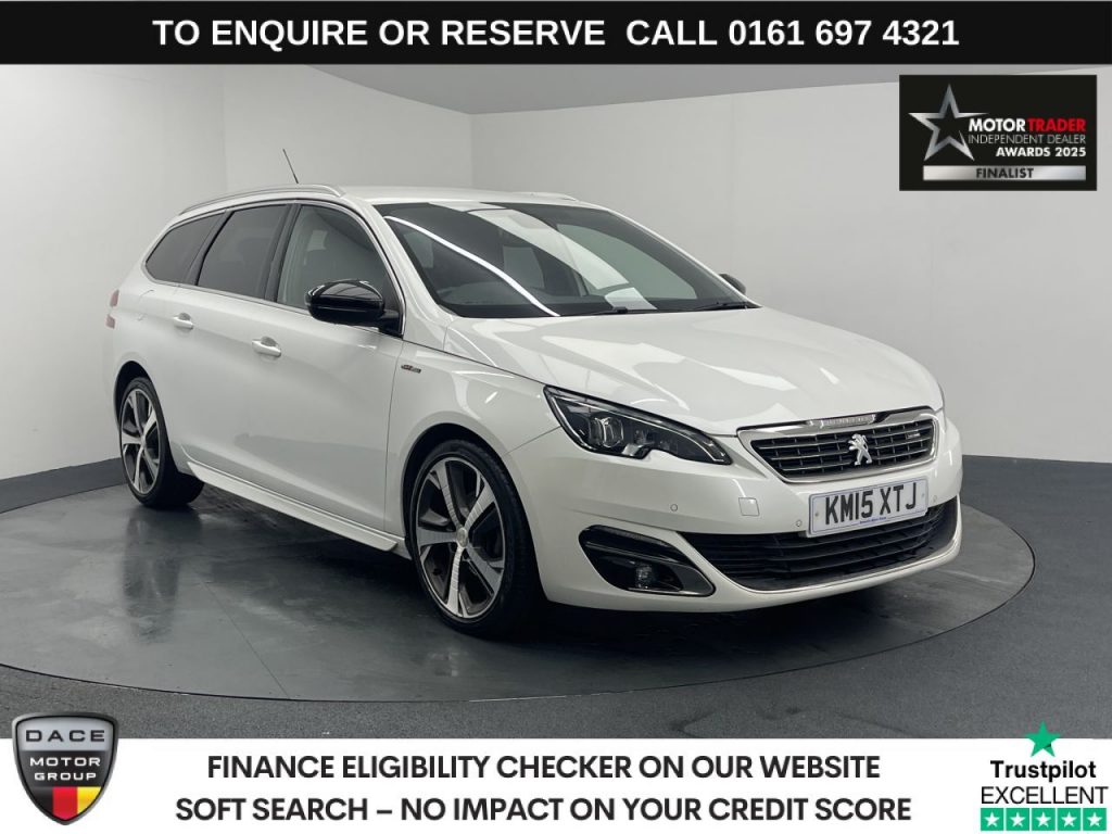 Used 2015 WHITE PEUGEOT 308 SW Estate 1.6 HDi GT Line Estate 5dr Diesel Manual Euro 5 (s/s) (115 ps) (reg. 2015-04-20) for sale in Head Office