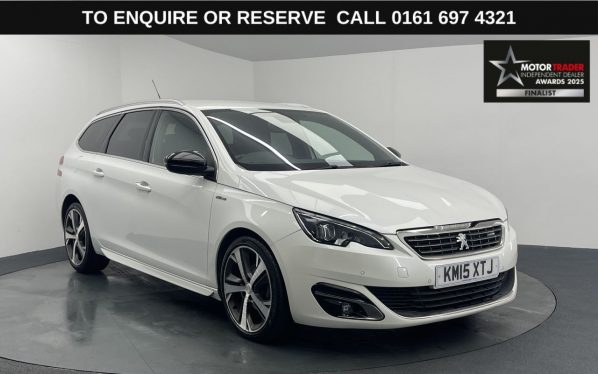 Used 2015 WHITE PEUGEOT 308 SW Estate 1.6 HDi GT Line Estate 5dr Diesel Manual Euro 5 (s/s) (115 ps) (reg. 2015-04-20) for sale in Head Office