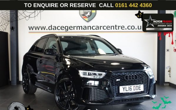 Used 2016 BLACK AUDI RS Q3 SUV 2.5 TFSI SUV 5dr Petrol S Tronic quattro Euro 6 (s/s) (340 ps) (reg. 2016-06-16) for sale in Altrincham