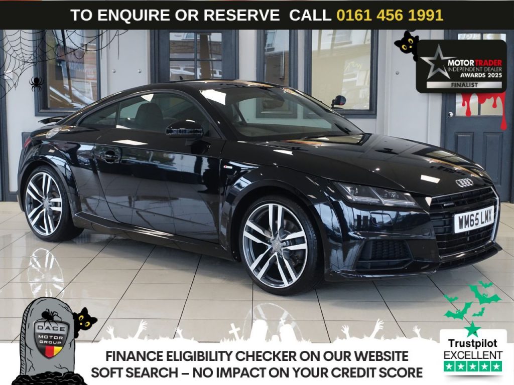 Used 2016 BLACK AUDI TT Coupe 2.0 TFSI S line Coupe 3dr Petrol S Tronic quattro Euro 6 (s/s) (230 ps) (reg. 2016-01-07) for sale in Wilmslow