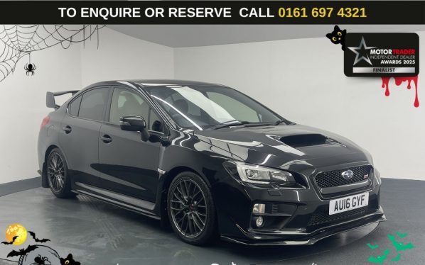 Used 2016 BLACK SUBARU WRX STI Saloon 2.5T Type UK Saloon 4dr Petrol Manual 4WD Euro 6 (300 ps) (reg. 2016-03-11) for sale in Manchester