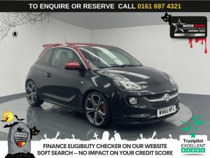 Used 2016 BLACK VAUXHALL ADAM Hatchback 1.4i Turbo S Hatchback 3dr Petrol Manual Euro 6 (s/s) (150 ps) (reg. 2016-09-26) for sale in Manchester