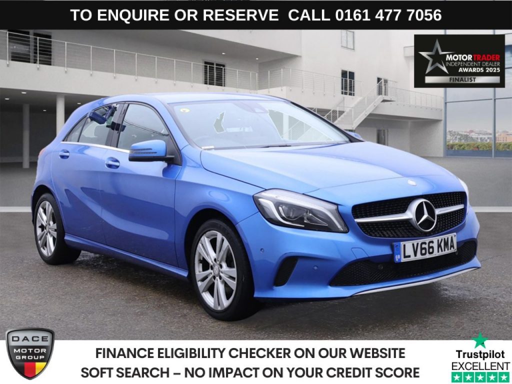 Used 2016 BLUE MERCEDES-BENZ A-CLASS Hatchback 1.6 A160 Sport (Premium) Hatchback 5dr Petrol 7G-DCT Euro 6 (s/s) (102 ps) (reg. 2016-09-30) for sale in Stockport