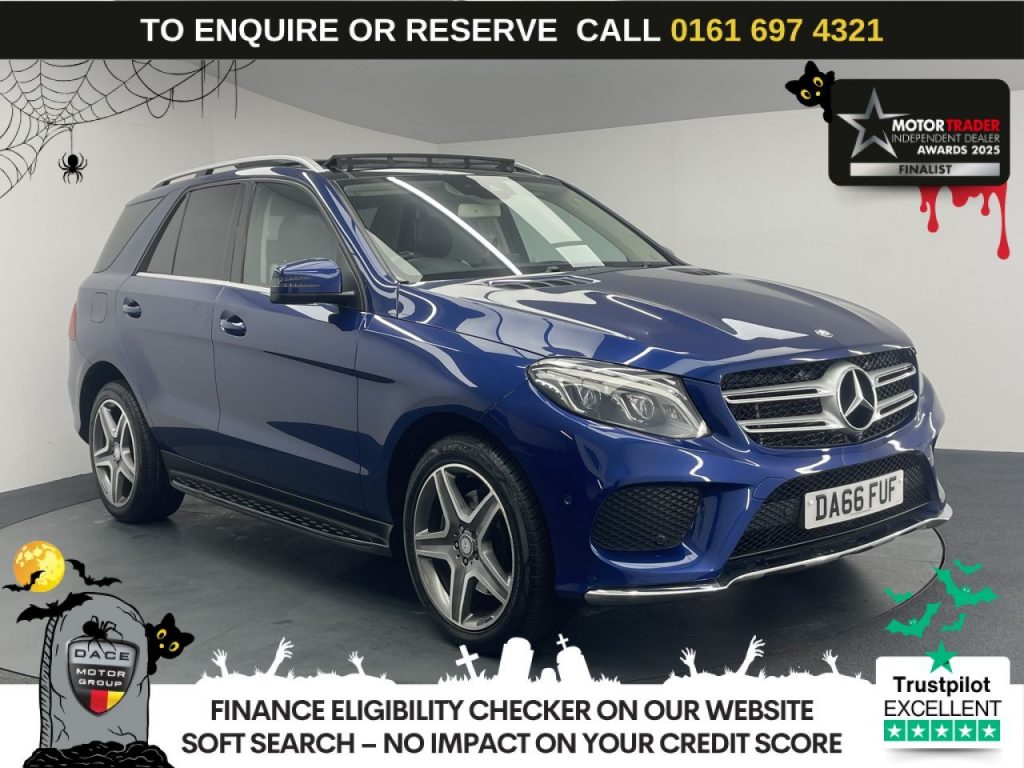 Used 2016 BLUE MERCEDES-BENZ GLE SUV 2.1 GLE250d AMG Line (Premium) SUV 5dr Diesel G-Tronic 4MATIC Euro 6 (s/s) (204 ps) (reg. 2016-12-12) for sale in Manchester