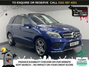 Used 2016 BLUE MERCEDES-BENZ GLE SUV 2.1 GLE250d AMG Line (Premium) SUV 5dr Diesel G-Tronic 4MATIC Euro 6 (s/s) (204 ps) (reg. 2016-12-12) for sale in Manchester