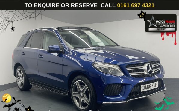 Used 2016 BLUE MERCEDES-BENZ GLE SUV 2.1 GLE250d AMG Line (Premium) SUV 5dr Diesel G-Tronic 4MATIC Euro 6 (s/s) (204 ps) (reg. 2016-12-12) for sale in Manchester