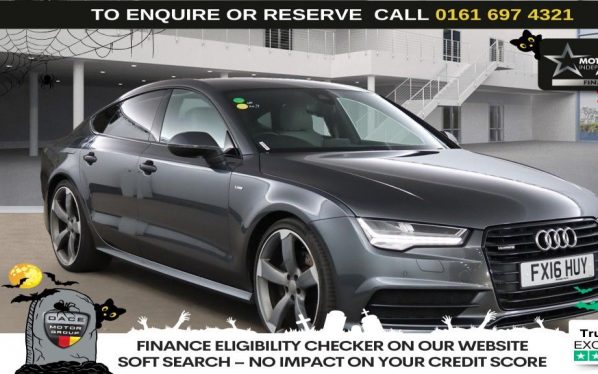 Used 2016 GREY AUDI A7 Hatchback 3.0 TDI V6 Black Edition Sportback 5dr Diesel S Tronic quattro Euro 6 (s/s) (218 ps) (reg. 2016-08-24) for sale in Manchester