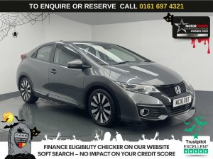 Used 2016 GREY HONDA CIVIC Hatchback 1.8 i-VTEC SE Plus (Navi) Hatchback 5dr Petrol Auto Euro 6 (142 ps) (reg. 2016-07-29) for sale in Manchester