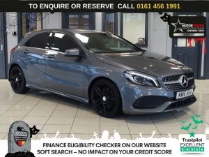 Used 2016 GREY MERCEDES-BENZ A-CLASS Hatchback 2.1 A220d AMG Line (Premium) Hatchback 5dr Diesel 7G-DCT Euro 6 (s/s) (177 ps) (reg. 2016-05-27) for sale in Wilmslow